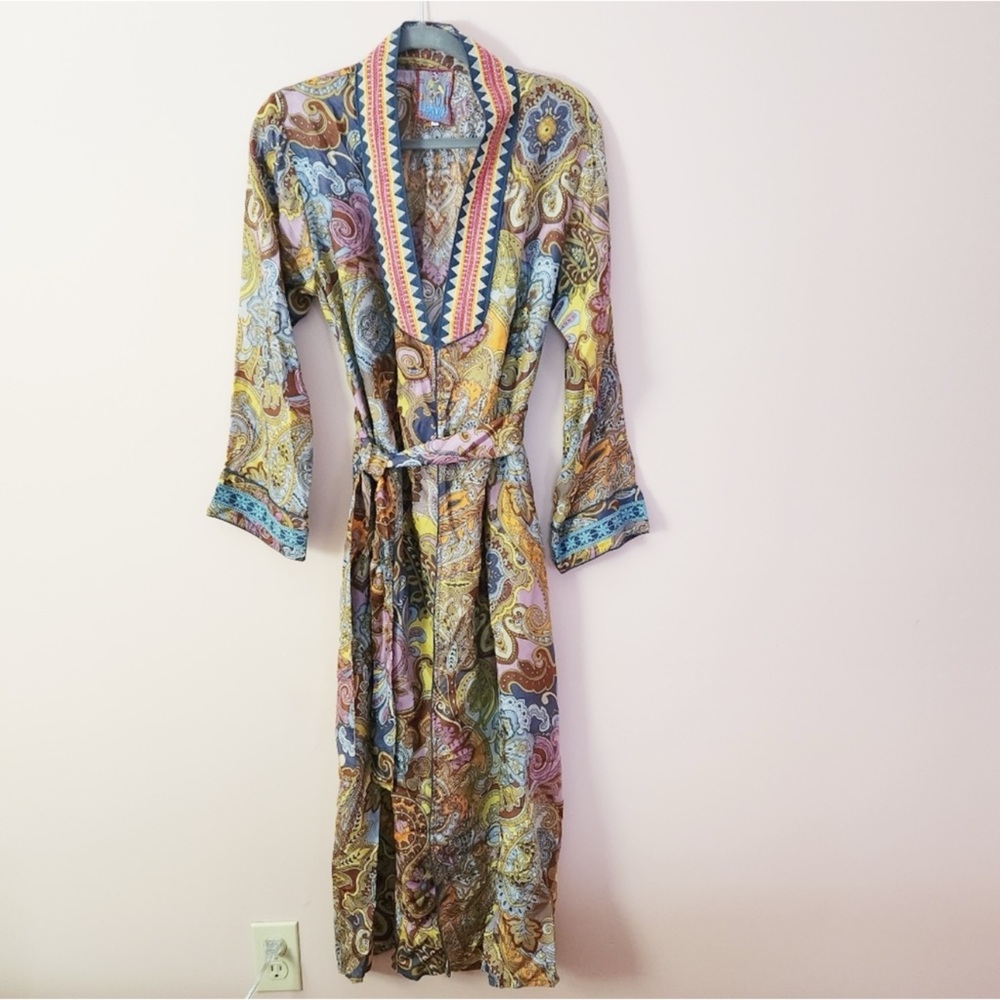 Johnny Was Sandalwood Tove Silk Kimono small NEW - Picture 3 of 14